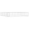 vidaXL Outdoor Dog Kennel Galvanized Steel 19.7'x19.7'x3.3'