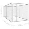 vidaXL Outdoor Dog Kennel 150.4"x75.6"x72.8"