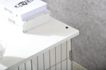 34" Length Elegant Wooden Structure White Dog Cage Crate;  End Table with movable salver;  Decorative Dog House Cage Indoor Use;  Furniture style;  wi