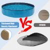 Foldable Dog Pet Bath Pool;  63" Diameter Large Collapsible Wading Pool Pits Ball Pool Portable Bathing Swimming Tub for Dogs Cats Indoor & Outdoor Us