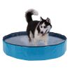 Foldable Dog Pet Bath Pool;  63" Diameter Large Collapsible Wading Pool Pits Ball Pool Portable Bathing Swimming Tub for Dogs Cats Indoor & Outdoor Us