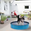 Foldable Dog Pet Bath Pool;  63" Diameter Large Collapsible Wading Pool Pits Ball Pool Portable Bathing Swimming Tub for Dogs Cats Indoor & Outdoor Us