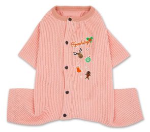 Touchdog 'Ciesta-Luxe' Designer Full Body Thermal Pet Dog Jumpsuit Pajamas (Color: pink, size: medium)